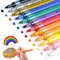 12 Colors Acrylic Paint Pens Paint Markers for Rock Painting, Canvas, Wood, Glass, Fabric, Metal, Plastic, Arts Crafts Easter Eggs, Pumpkin, Scrapbooking Supplies, Graffiti Markers for Adults Kids